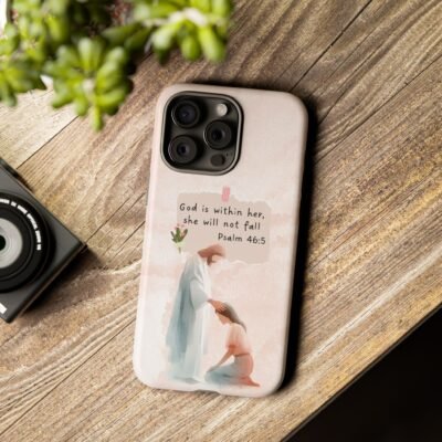 Christian Bible Verse Phone Case God is Within Her Psalm 46 5 Phone Case iPhone 16 15 14 13 12 Pro Max Samsung S24 S23 S22 S21 Plus Ultra