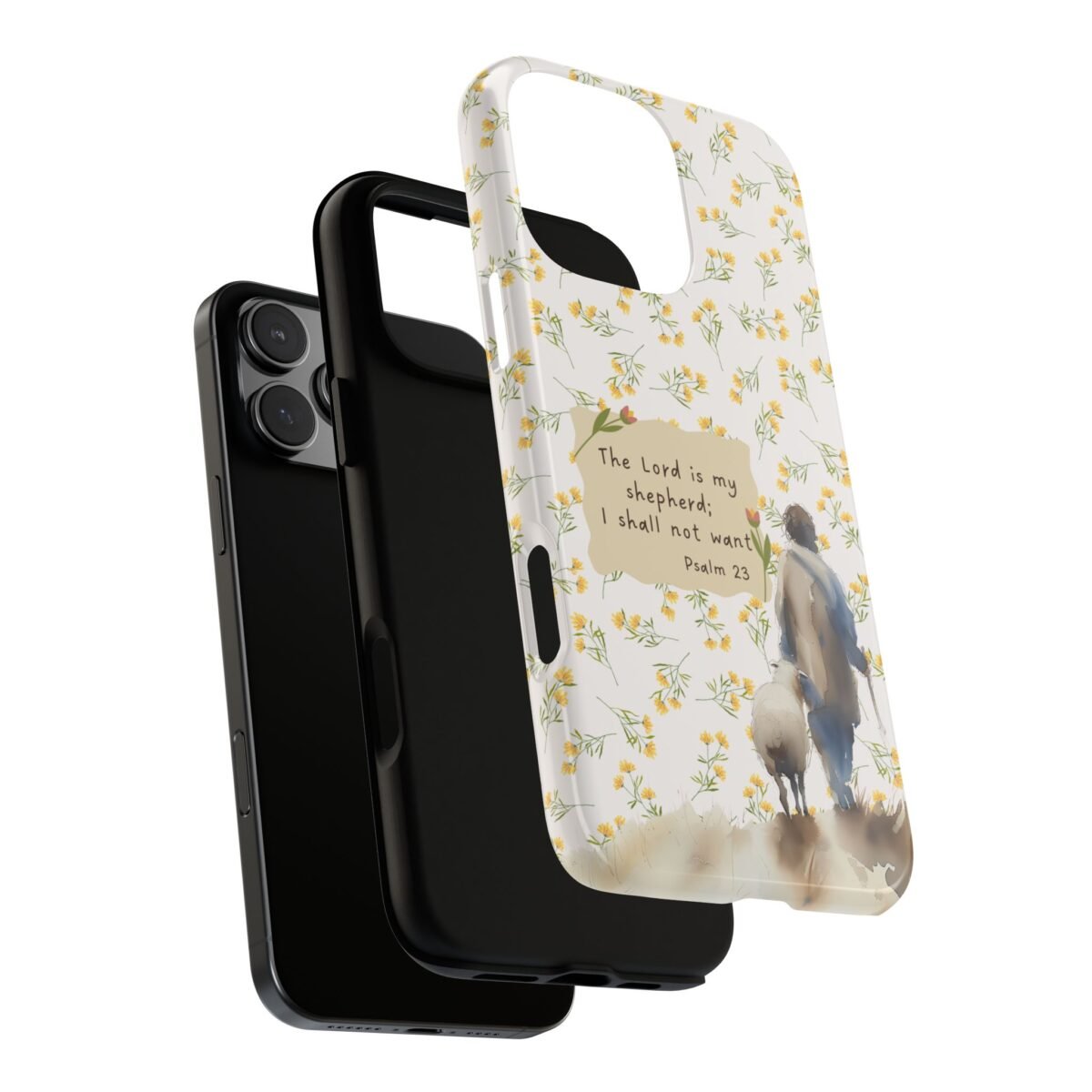Christian Verse Phone Case The Lord is my Shepherd Psalm 23 Phone Case iPhone 16 15 14 13 12 Pro Max Samsung S24 S23 S22 S21 Plus Ultra