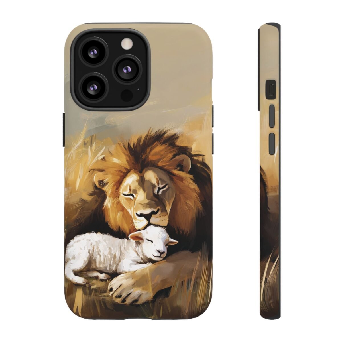 Copy of Lion and the Lamb Christian Phone Case iPhone Samsung Galaxy Google Pixel Faith in Jesus God Phone Cover Christian Inspired Gift Phone Case