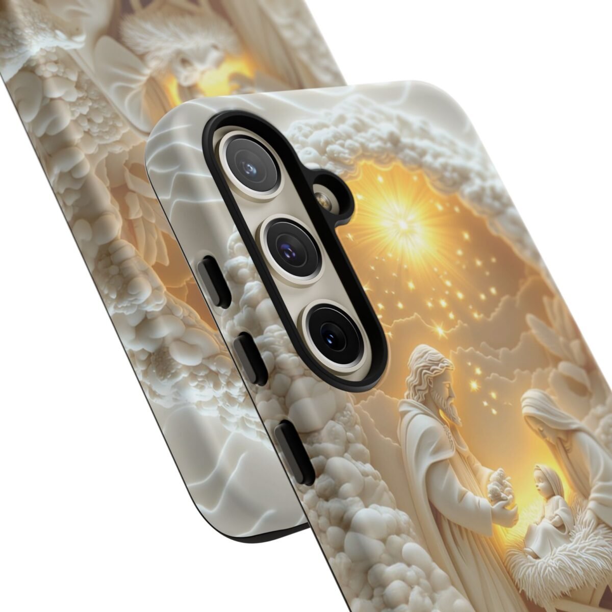 Nativity Phone Case Christian Phone Case 3D Effect Christmas Phone Casing iPhone Samsung Galaxy Google Pixel Faith Jesus Mary Joseph Case