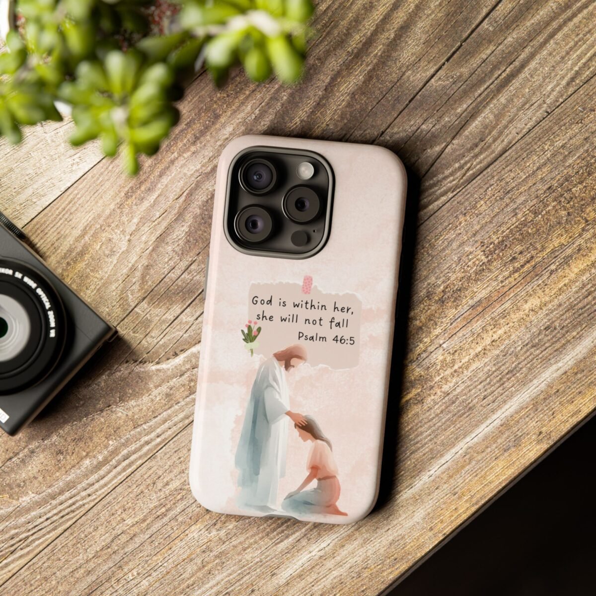 Christian Bible Verse Phone Case God is Within Her Psalm 46 5 Phone Case iPhone 16 15 14 13 12 Pro Max Samsung S24 S23 S22 S21 Plus Ultra