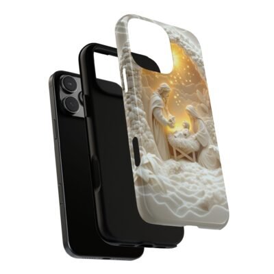 Nativity Phone Case Christian Phone Case 3D Effect Christmas Phone Casing iPhone Samsung Galaxy Google Pixel Faith Jesus Mary Joseph Case