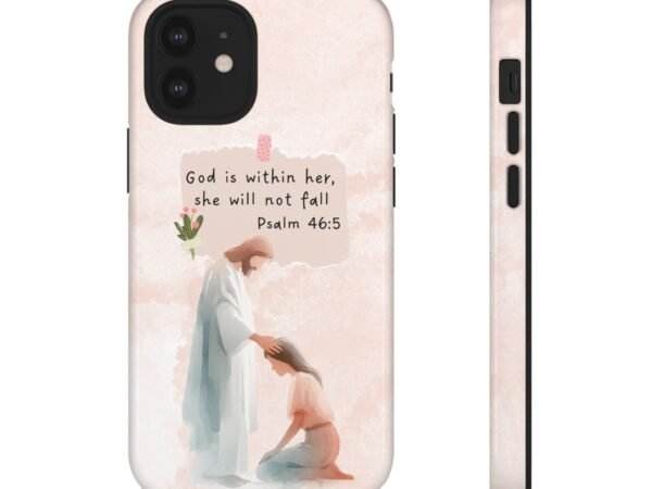 Christian Bible Verse Phone Case God is Within Her Psalm 46 5 Phone Case iPhone 16 15 14 13 12 Pro Max Samsung S24 S23 S22 S21 Plus Ultra