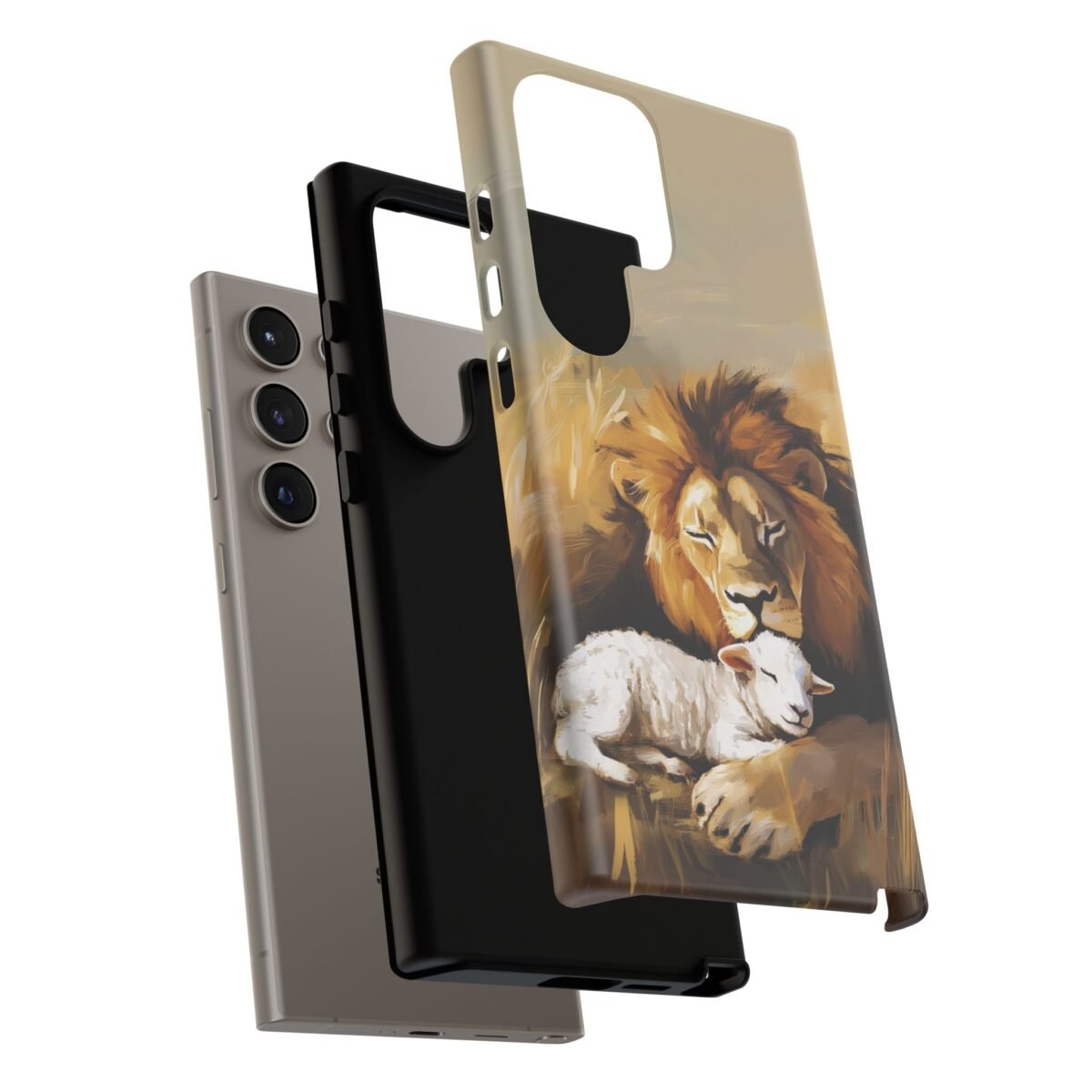 Copy of Lion and the Lamb Christian Phone Case iPhone Samsung Galaxy Google Pixel Faith in Jesus God Phone Cover Christian Inspired Gift Phone Case