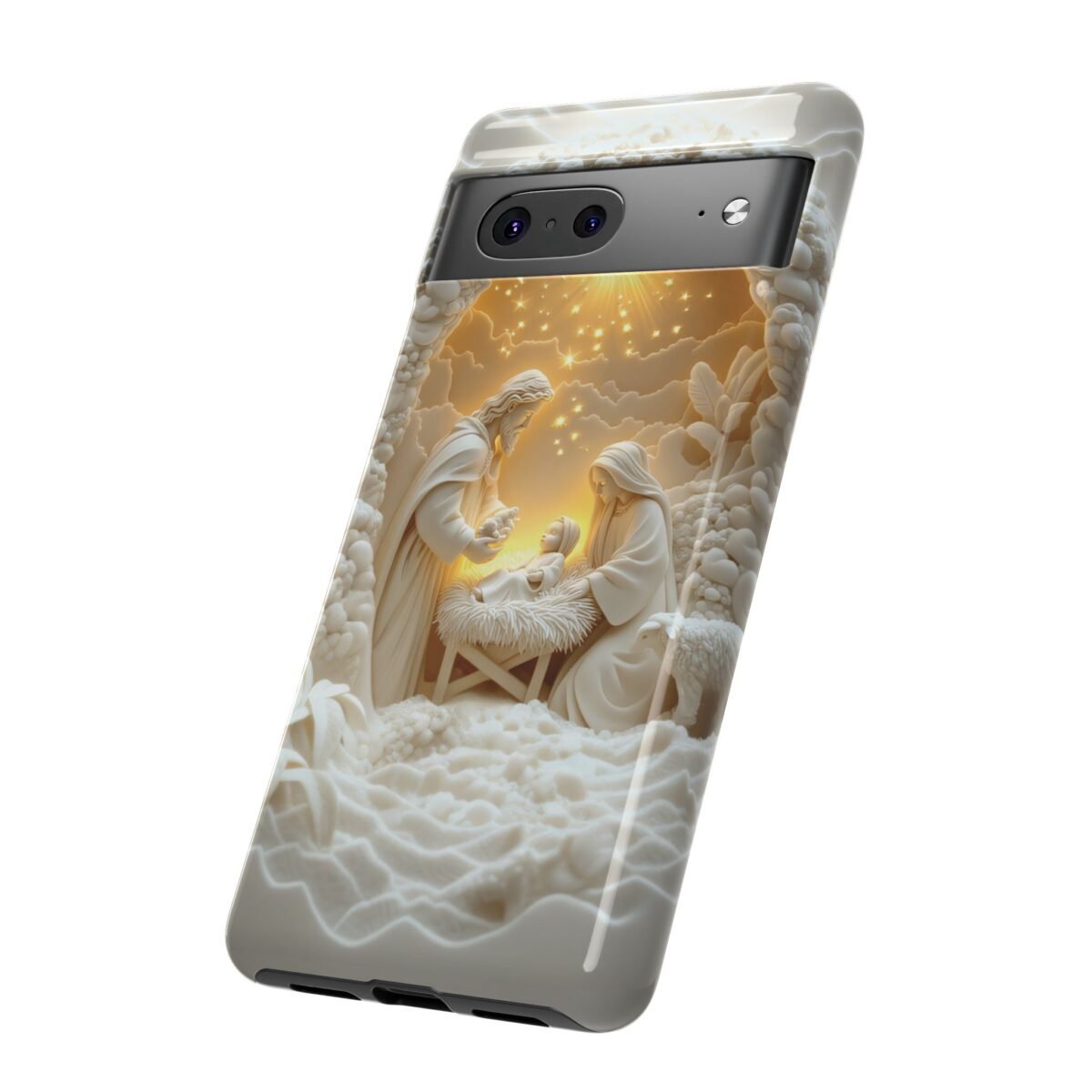 Nativity Phone Case Christian Phone Case 3D Effect Christmas Phone Casing iPhone Samsung Galaxy Google Pixel Faith Jesus Mary Joseph Case