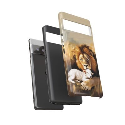 Lion and the Lamb Christian Phone Case iPhone Samsung Galaxy Google Pixel Faith in Jesus God Phone Cover Christian Inspired Gift Phone Case