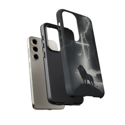 Lion and the Cross Christian Phone Case iPhone Samsung Galaxy Google Pixel Faith in Jesus God Phone Cover Christian Inspired Gift Phone Case