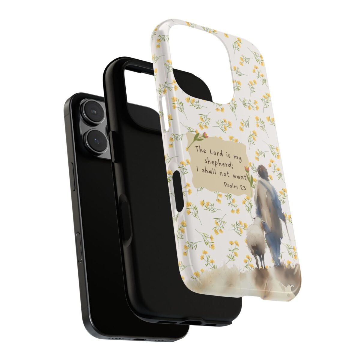 Christian Verse Phone Case The Lord is my Shepherd Psalm 23 Phone Case iPhone 16 15 14 13 12 Pro Max Samsung S24 S23 S22 S21 Plus Ultra
