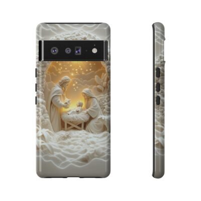 Nativity Phone Case Christian Phone Case 3D Effect Christmas Phone Casing iPhone Samsung Galaxy Google Pixel Faith Jesus Mary Joseph Case