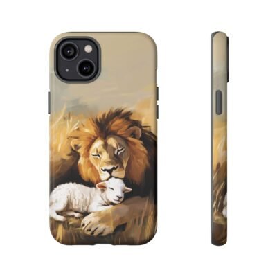 Copy of Lion and the Lamb Christian Phone Case iPhone Samsung Galaxy Google Pixel Faith in Jesus God Phone Cover Christian Inspired Gift Phone Case
