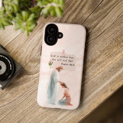Christian Bible Verse Phone Case God is Within Her Psalm 46 5 Phone Case iPhone 16 15 14 13 12 Pro Max Samsung S24 S23 S22 S21 Plus Ultra