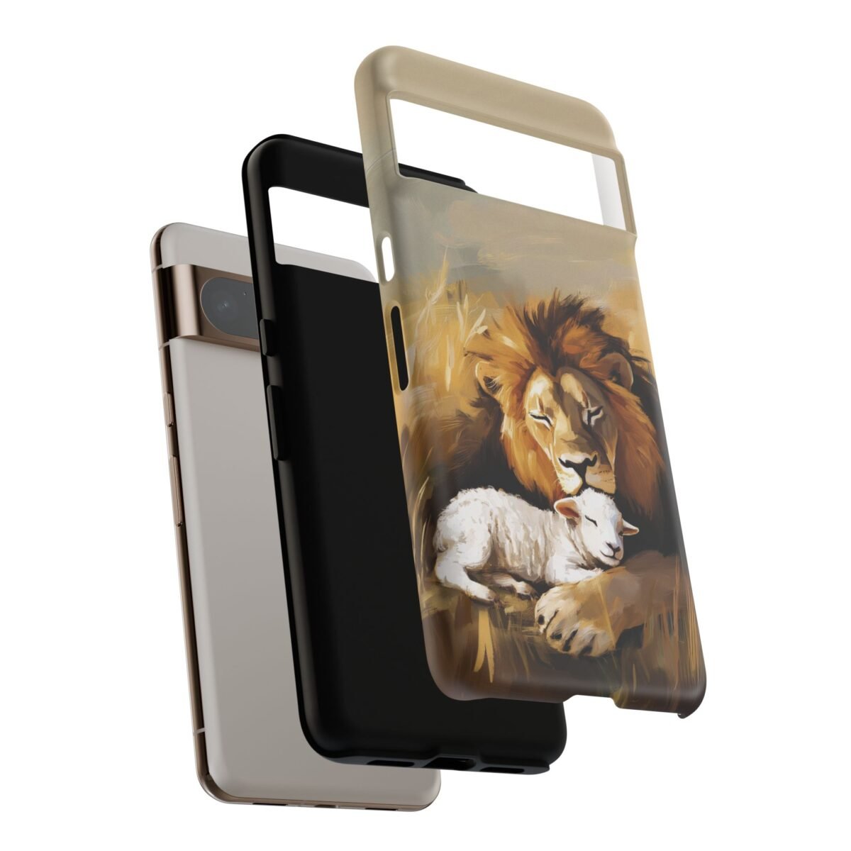 Copy of Lion and the Lamb Christian Phone Case iPhone Samsung Galaxy Google Pixel Faith in Jesus God Phone Cover Christian Inspired Gift Phone Case