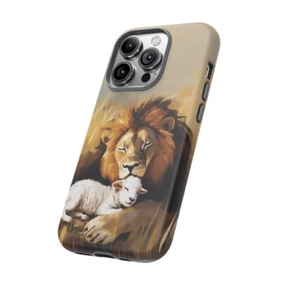 Lion and the Lamb Christian Phone Case iPhone Samsung Galaxy Google Pixel Faith in Jesus God Phone Cover Christian Inspired Gift Phone Case