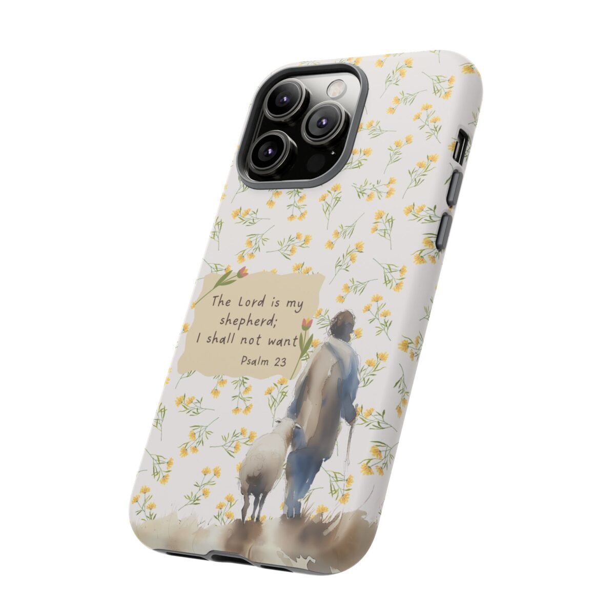 Christian Verse Phone Case The Lord is my Shepherd Psalm 23 Phone Case iPhone 16 15 14 13 12 Pro Max Samsung S24 S23 S22 S21 Plus Ultra