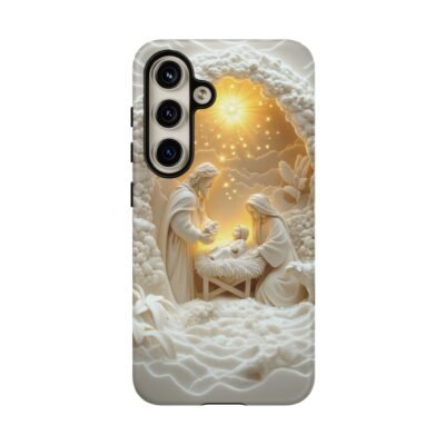 Nativity Phone Case Christian Phone Case 3D Effect Christmas Phone Casing iPhone Samsung Galaxy Google Pixel Faith Jesus Mary Joseph Case