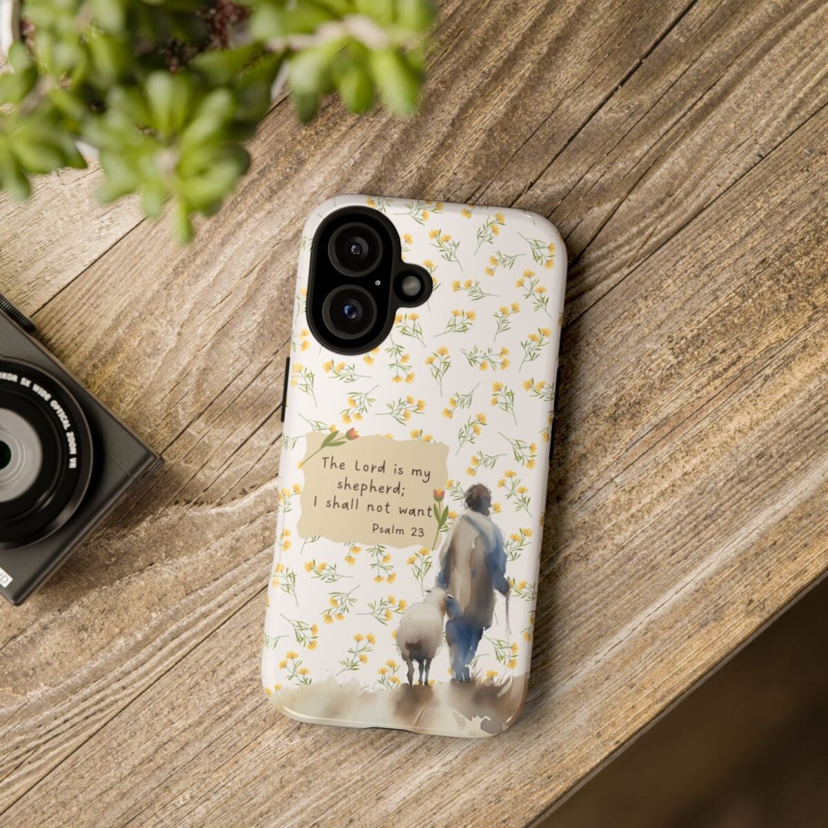 Christian Verse Phone Case The Lord is my Shepherd Psalm 23 Phone Case iPhone 16 15 14 13 12 Pro Max Samsung S24 S23 S22 S21 Plus Ultra