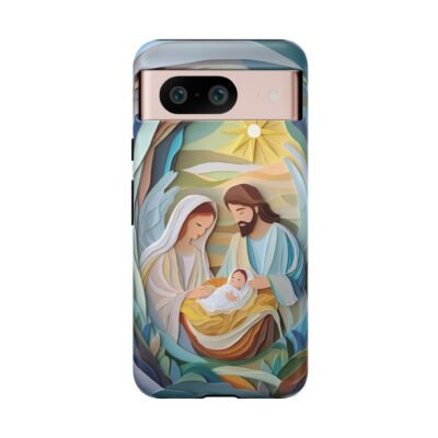 Nativity Phone Case Christian Phone Case Paper Cut 3D Effect Christmas Phone Casing iPhone Samsung Galaxy Google Pixel Faith Phone Cover