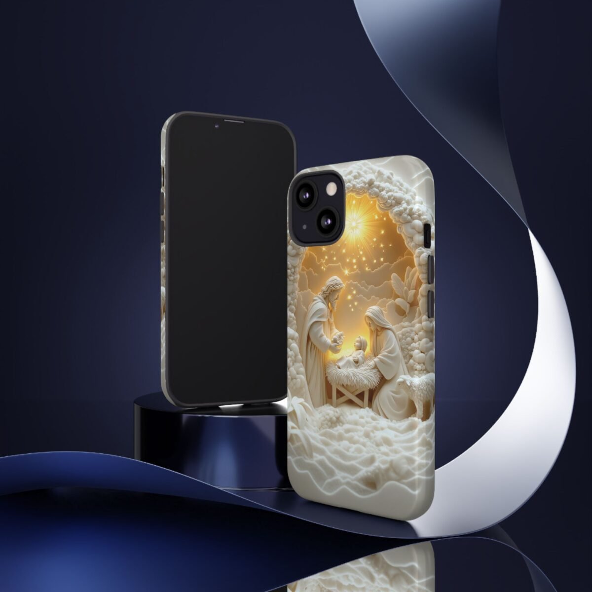 Nativity Phone Case Christian Phone Case 3D Effect Christmas Phone Casing iPhone Samsung Galaxy Google Pixel Faith Jesus Mary Joseph Case