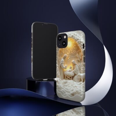 Nativity Phone Case Christian Phone Case 3D Effect Christmas Phone Casing iPhone Samsung Galaxy Google Pixel Faith Jesus Mary Joseph Case