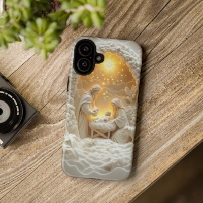 Nativity Phone Case Christian Phone Case 3D Effect Christmas Phone Casing iPhone Samsung Galaxy Google Pixel Faith Jesus Mary Joseph Case