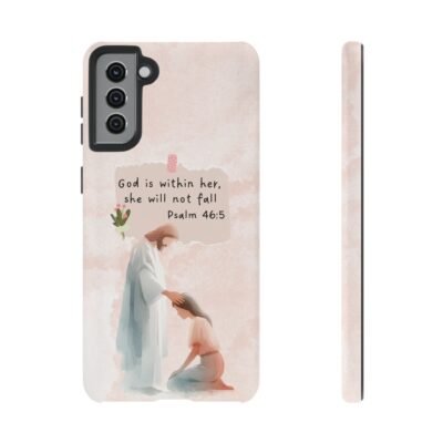 Christian Bible Verse Phone Case God is Within Her Psalm 46 5 Phone Case iPhone 16 15 14 13 12 Pro Max Samsung S24 S23 S22 S21 Plus Ultra