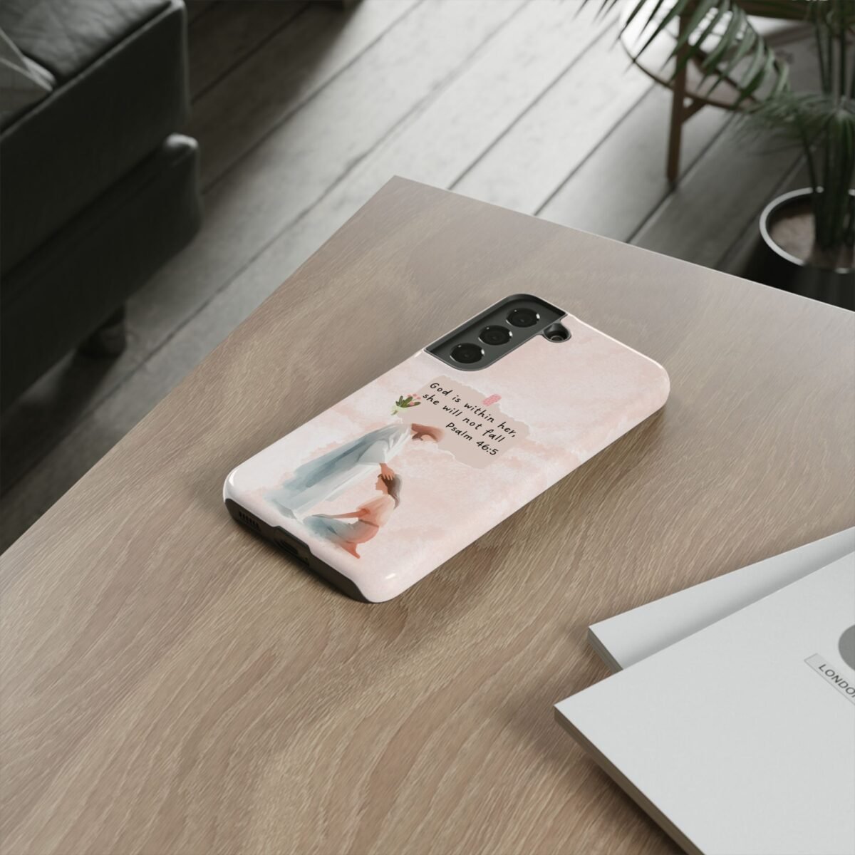 Christian Bible Verse Phone Case God is Within Her Psalm 46 5 Phone Case iPhone 16 15 14 13 12 Pro Max Samsung S24 S23 S22 S21 Plus Ultra