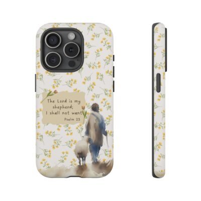 Christian Verse Phone Case The Lord is my Shepherd Psalm 23 Phone Case iPhone 16 15 14 13 12 Pro Max Samsung S24 S23 S22 S21 Plus Ultra