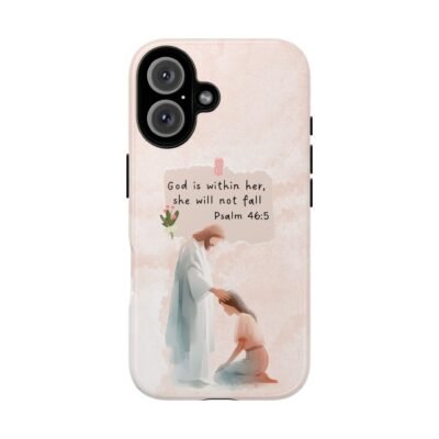 Christian Bible Verse Phone Case God is Within Her Psalm 46 5 Phone Case iPhone 16 15 14 13 12 Pro Max Samsung S24 S23 S22 S21 Plus Ultra