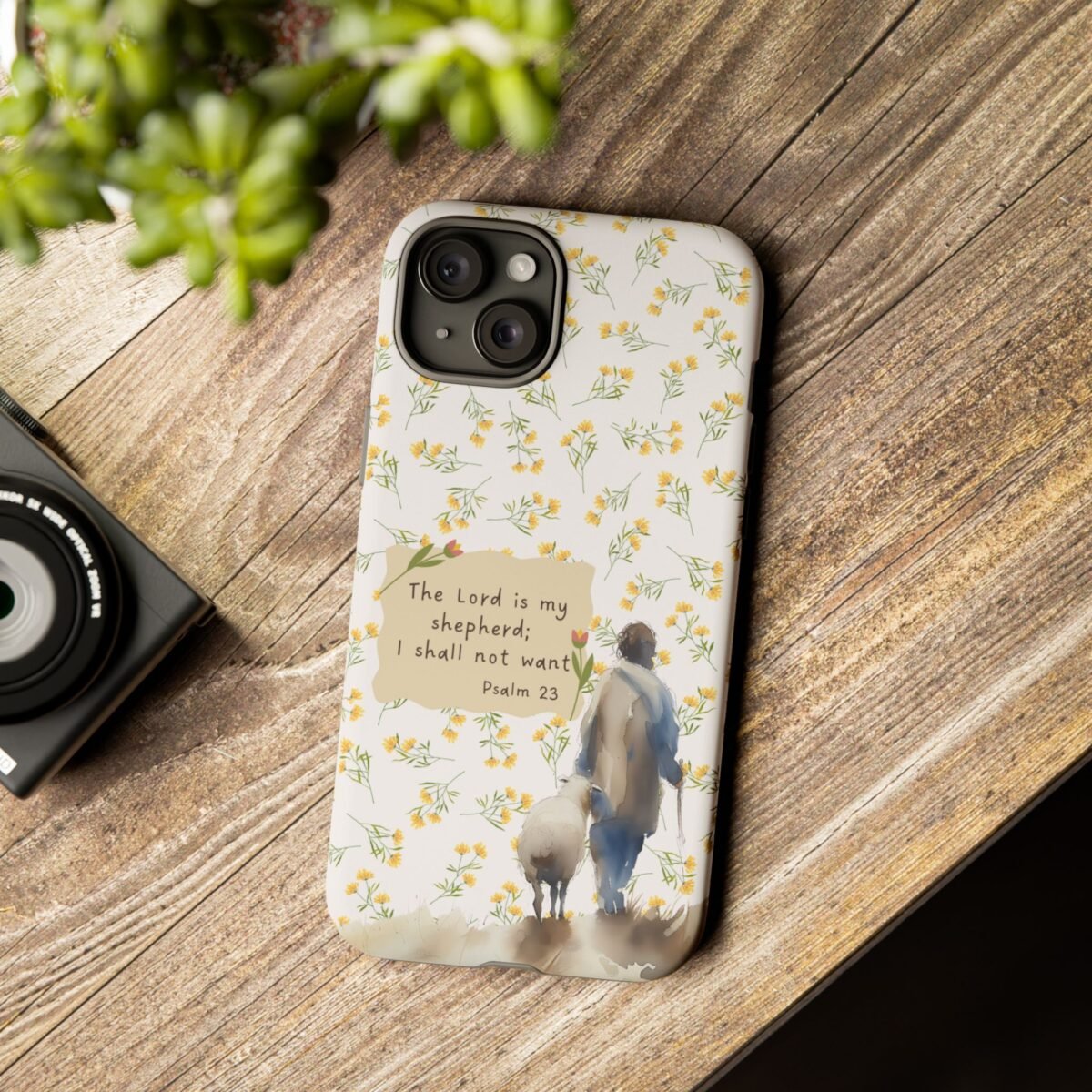 Christian Verse Phone Case The Lord is my Shepherd Psalm 23 Phone Case iPhone 16 15 14 13 12 Pro Max Samsung S24 S23 S22 S21 Plus Ultra