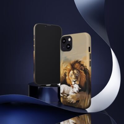 Copy of Lion and the Lamb Christian Phone Case iPhone Samsung Galaxy Google Pixel Faith in Jesus God Phone Cover Christian Inspired Gift Phone Case