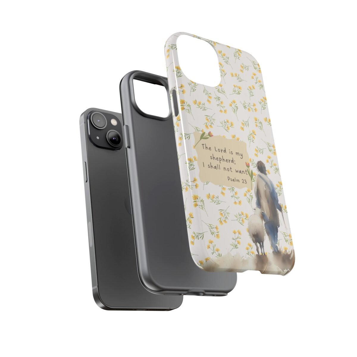 Christian Verse Phone Case The Lord is my Shepherd Psalm 23 Phone Case iPhone 16 15 14 13 12 Pro Max Samsung S24 S23 S22 S21 Plus Ultra