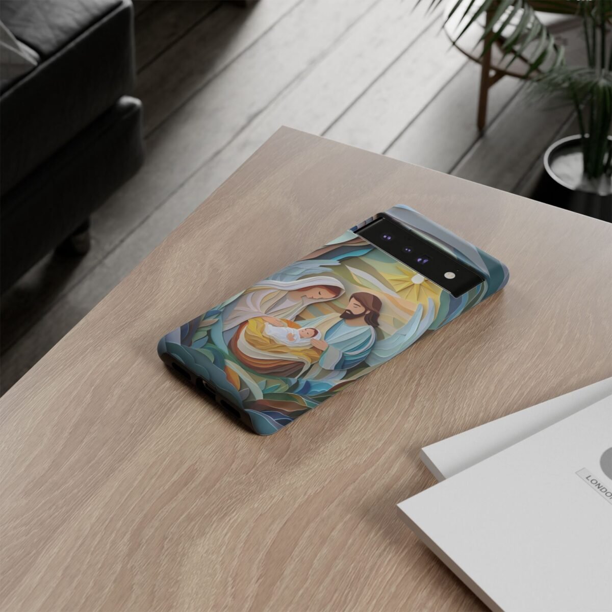 Nativity Phone Case Christian Phone Case Paper Cut 3D Effect Christmas Phone Casing iPhone Samsung Galaxy Google Pixel Faith Phone Cover