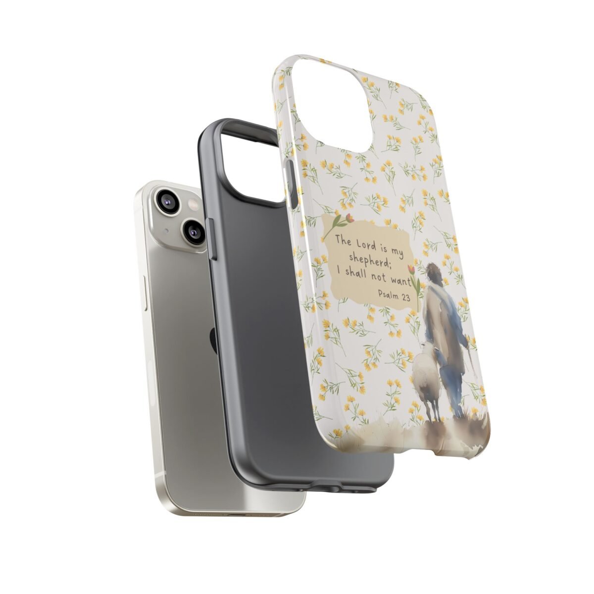 Christian Verse Phone Case The Lord is my Shepherd Psalm 23 Phone Case iPhone 16 15 14 13 12 Pro Max Samsung S24 S23 S22 S21 Plus Ultra