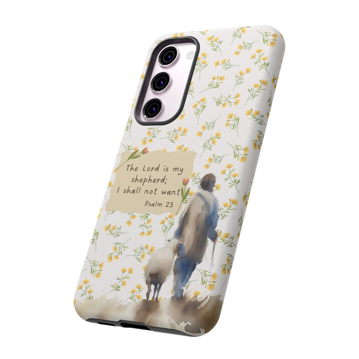 Christian Verse Phone Case The Lord is my Shepherd Psalm 23 Phone Case iPhone 16 15 14 13 12 Pro Max Samsung S24 S23 S22 S21 Plus Ultra