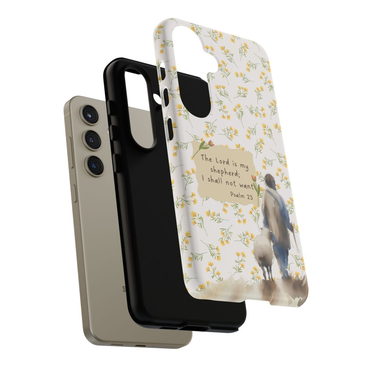 Christian Verse Phone Case The Lord is my Shepherd Psalm 23 Phone Case iPhone 16 15 14 13 12 Pro Max Samsung S24 S23 S22 S21 Plus Ultra