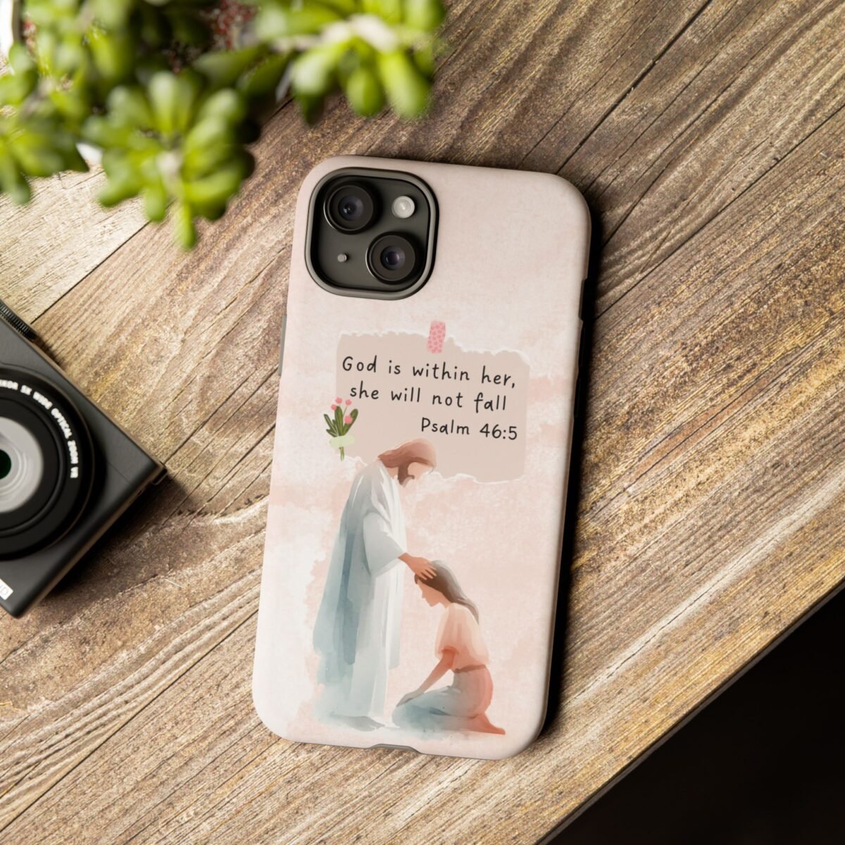Christian Bible Verse Phone Case God is Within Her Psalm 46 5 Phone Case iPhone 16 15 14 13 12 Pro Max Samsung S24 S23 S22 S21 Plus Ultra