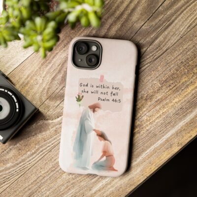 Christian Bible Verse Phone Case God is Within Her Psalm 46 5 Phone Case iPhone 16 15 14 13 12 Pro Max Samsung S24 S23 S22 S21 Plus Ultra