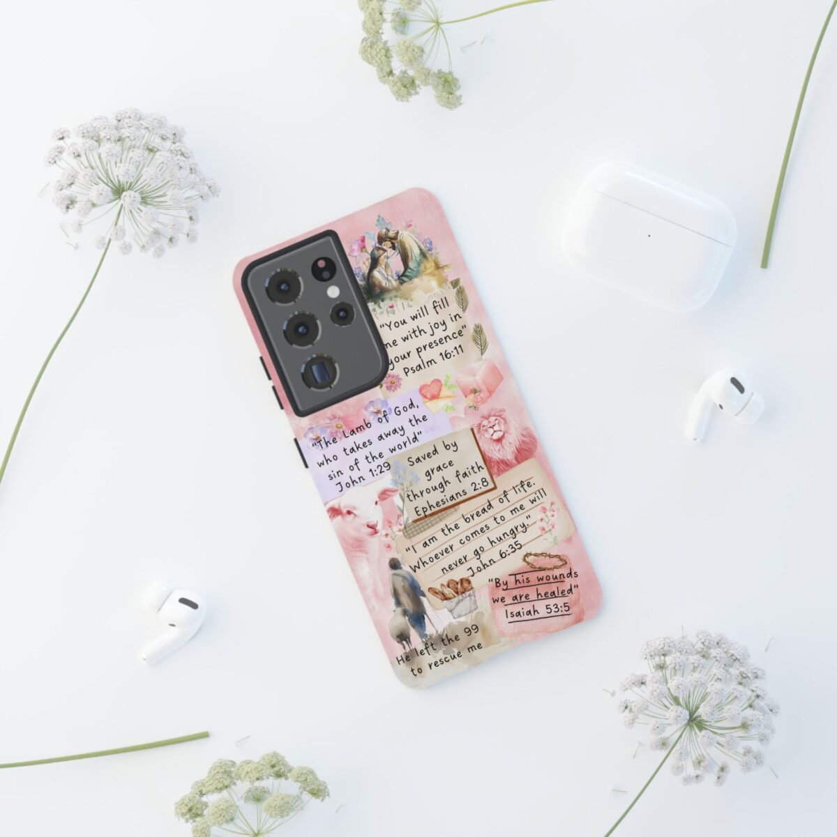 Christian Bible Verse Phone Case Christian Collage Phone Case Faith Phone Casing iPhone Samsung Galaxy Google Pixel iPhone 16 Phone Cover