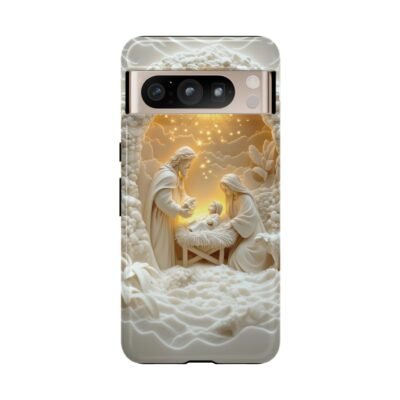 Nativity Phone Case Christian Phone Case 3D Effect Christmas Phone Casing iPhone Samsung Galaxy Google Pixel Faith Jesus Mary Joseph Case