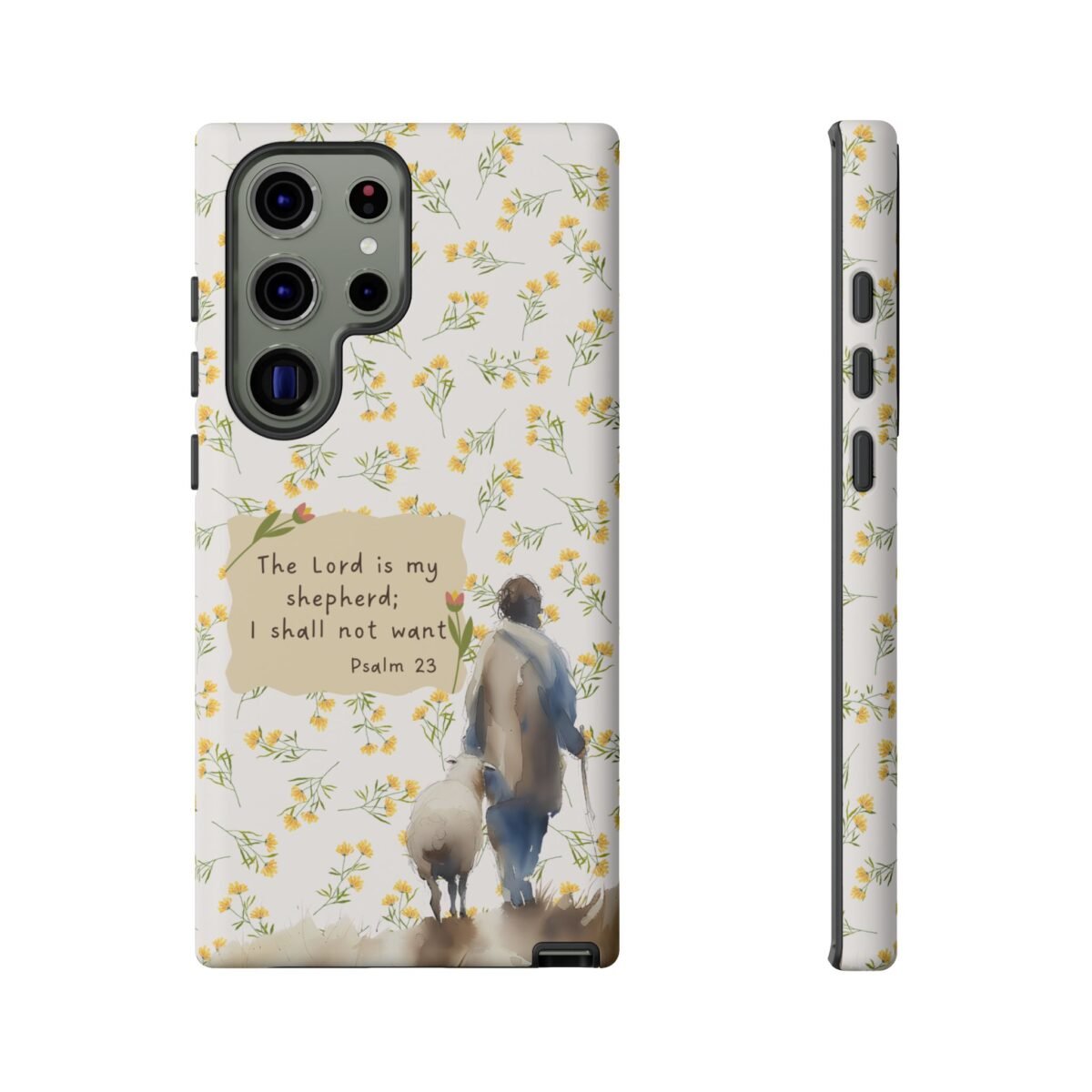 Christian Verse Phone Case The Lord is my Shepherd Psalm 23 Phone Case iPhone 16 15 14 13 12 Pro Max Samsung S24 S23 S22 S21 Plus Ultra