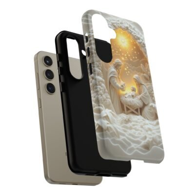 Nativity Phone Case Christian Phone Case 3D Effect Christmas Phone Casing iPhone Samsung Galaxy Google Pixel Faith Jesus Mary Joseph Case