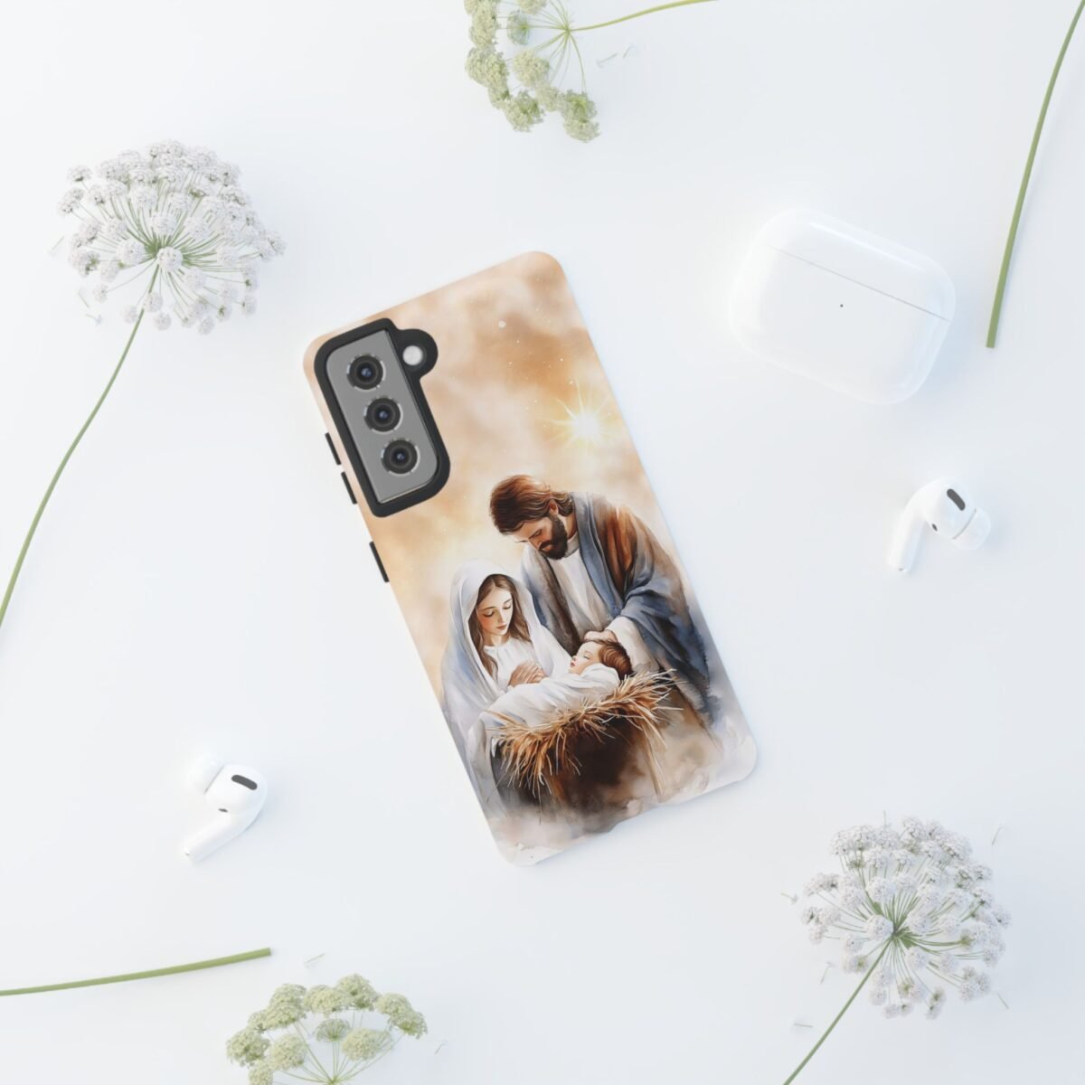 Nativity Phone Case Christian Phone Case Christmas Phone Casing iPhone Samsung Galaxy Google Pixel Phone Cover Faith Jesus Mary and Joseph