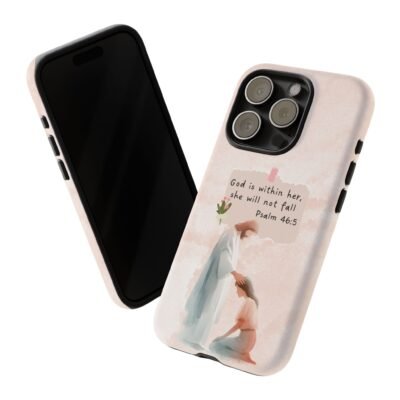 Christian Bible Verse Phone Case God is Within Her Psalm 46 5 Phone Case iPhone 16 15 14 13 12 Pro Max Samsung S24 S23 S22 S21 Plus Ultra