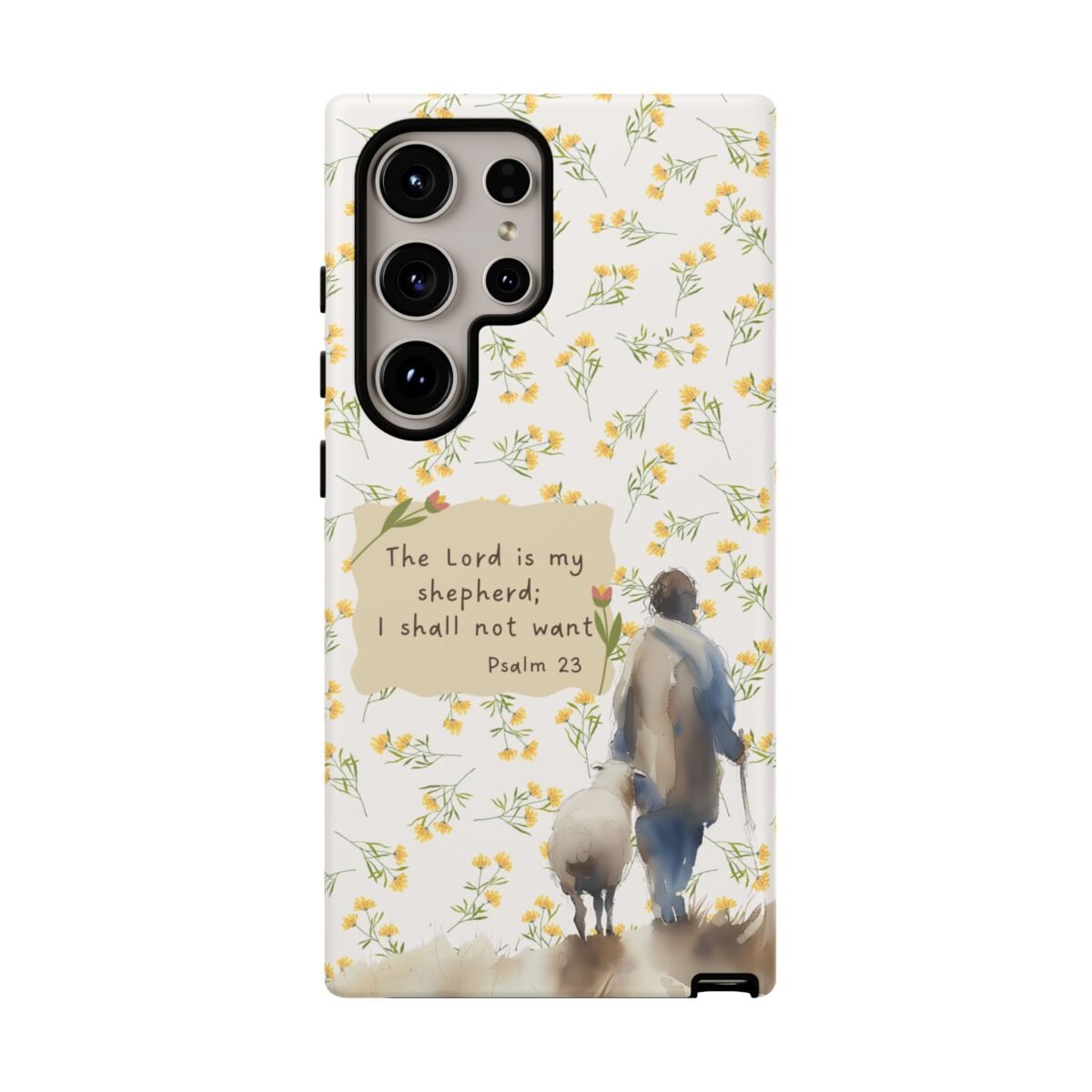 Christian Verse Phone Case The Lord is my Shepherd Psalm 23 Phone Case iPhone 16 15 14 13 12 Pro Max Samsung S24 S23 S22 S21 Plus Ultra
