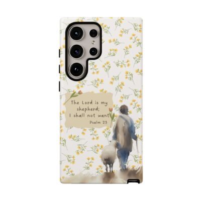 Christian Verse Phone Case The Lord is my Shepherd Psalm 23 Phone Case iPhone 16 15 14 13 12 Pro Max Samsung S24 S23 S22 S21 Plus Ultra