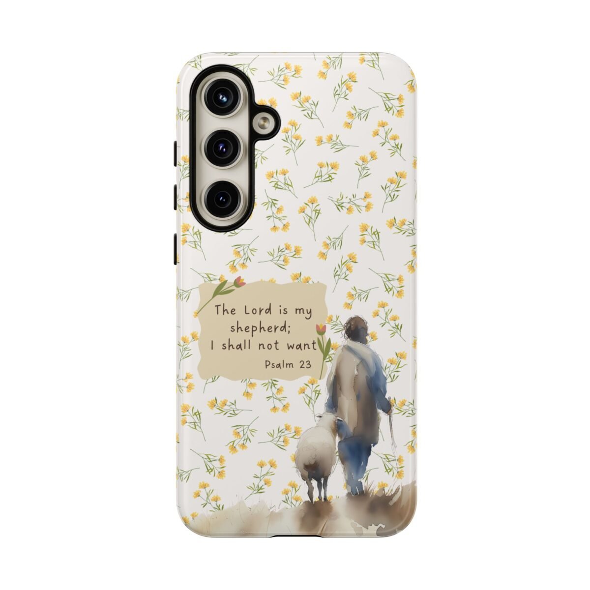 Christian Verse Phone Case The Lord is my Shepherd Psalm 23 Phone Case iPhone 16 15 14 13 12 Pro Max Samsung S24 S23 S22 S21 Plus Ultra
