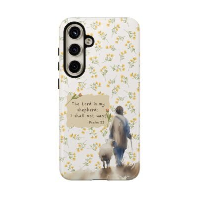Christian Verse Phone Case The Lord is my Shepherd Psalm 23 Phone Case iPhone 16 15 14 13 12 Pro Max Samsung S24 S23 S22 S21 Plus Ultra