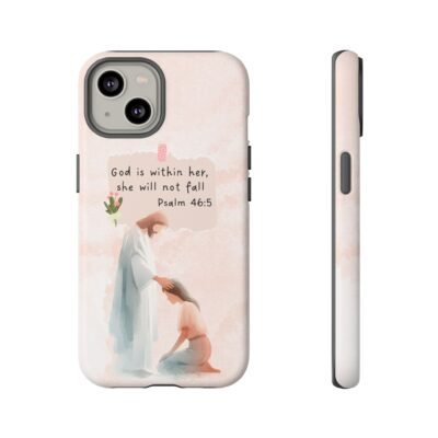 Christian Bible Verse Phone Case God is Within Her Psalm 46 5 Phone Case iPhone 16 15 14 13 12 Pro Max Samsung S24 S23 S22 S21 Plus Ultra