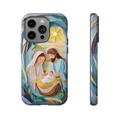 Nativity Phone Case Christian Phone Case Paper Cut 3D Effect Christmas Phone Casing iPhone Samsung Galaxy Google Pixel Faith Phone Cover