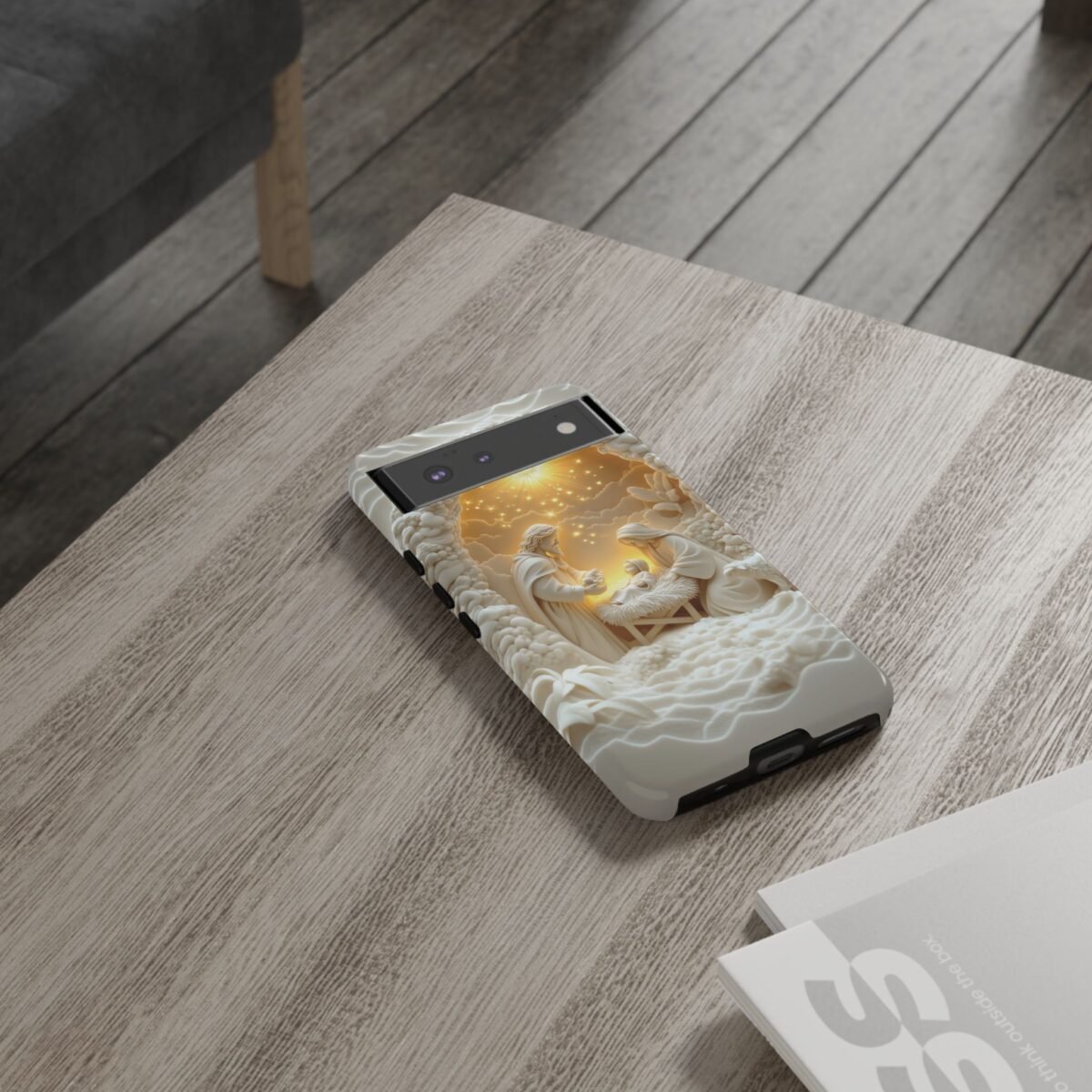 Nativity Phone Case Christian Phone Case 3D Effect Christmas Phone Casing iPhone Samsung Galaxy Google Pixel Faith Jesus Mary Joseph Case